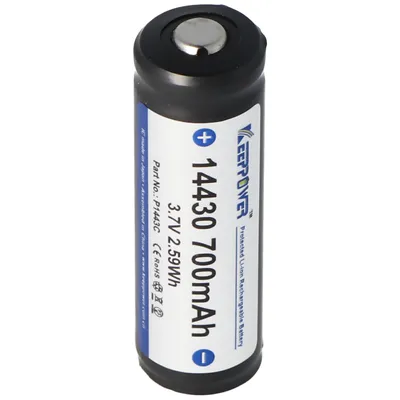 Zdjęcie produktu dla Keeppower 14430 – bateria litowo-jonowa 700 mAh, 3,7 V z zabezpieczeniem