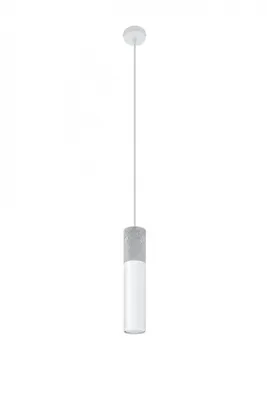 Imagen del producto de Lámpara colgante Borgio 1, hormigón, color blanco, marca SOLLUX