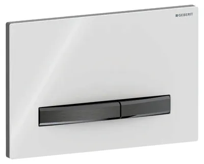 Produktbild von Geberit 115.671.11.2, Spülplatte, Schwarz, Weiß, Chrom, Geberit, 246 mm, 13 mm, 164 mm