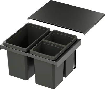 Produktbild von Vs Envi Flex Abfalltrennsystem KB 500mm Mülltrennsystem 1x16/2x10 Liter Lava