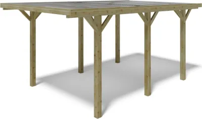 Produktbild von Carport Garagendach 3.04x5.12 m - 15.56 m2 - PVC-Abdeckung