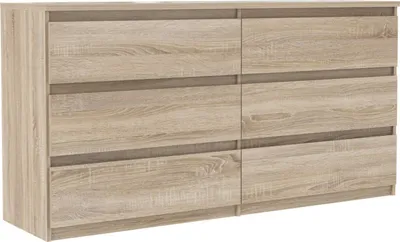 Obrázek produktu pro Nábytek24 CHELSEA CHLK26 komoda, zásuvková jednotka, komoda, 6 zásuvek Dub Sonoma