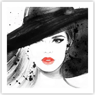 Produktbild von Poster - Poster ohne Rahmen - Frau Gesicht Lippen - 60x60 cm - Wand Bild - Wanddeko - Wandbilder - Kunstposter - Wandposter - Bilder - Kunstdruck - Wanddekoration - Wandbild - P2XAC60x60-3916