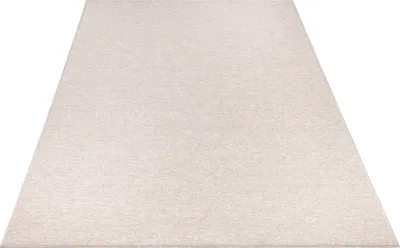 Produktbild von Teppich Wohnzimmer Schlafzimmer Kurzflor Waschbar Melierte Optik Einfarbig Weich Grösse 133x190 cm