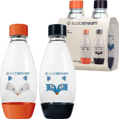 Obrázok produktu pre Fľaše SodaStream Fuse Little Heroes 2x0,5 l - koralová a modrá