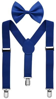 Produktbild von Kinder Hosentraeger Fliege Set Blau