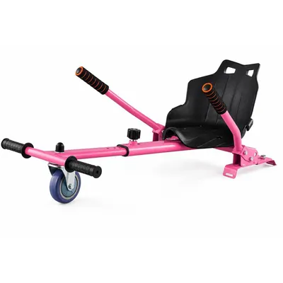 Produktbild von Karpal Hoverboard Sitz Kart Aufsatz Rosa, Kompatibel mit 6,5" bis 10" Hoverboards, Größenverstellbar für Kinder und Erwachsene.