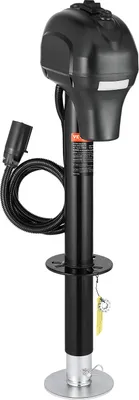 Zdjęcie produktu dla VEVOR Elektryczny podnośnik do przyczep, wytrzymały wspornik do przyczep o udźwigu 1588 kg, skok 240-815 mm, do przyczep, kamperów i przyczep kempingowych, czarny