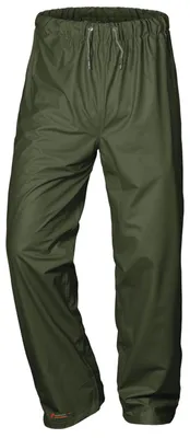 Produktbild von Uni PolyurethanRegenbundhose Profi – Regenhose Damen Herren Leichte Gummihose Winddicht Wasserdicht in Oliv Größe XL