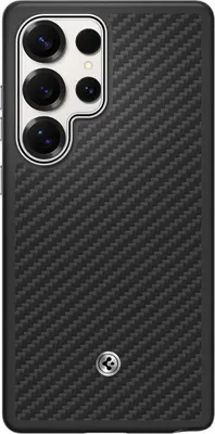 Produktbild von Spigen Enzo Aramid, Cover, Samsung, Galaxy S25 Ultra, 17,5 cm (6.9"), Schwarz, Silber