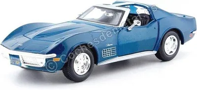 Productafbeelding van Modelauto Chevrolet Corvette 70 - Blauwe Collectie