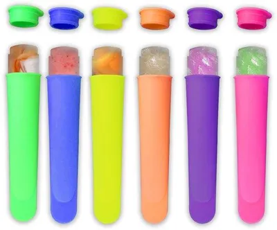 Produktbild von Silikon Eisformen mit Abdeckungen, 6er Pack.
