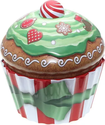 Produktbild von Cup Cake Dose Merry Christmas", Keksdose, Muffindose, Aufbewahrung, Blechdose Vol. 1,5l"