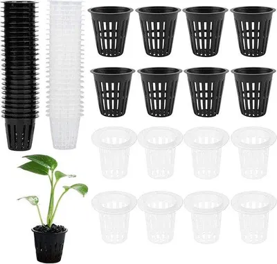 Zdjęcie produktu dla Pojemniki do hydroponiki, zestaw 60 sztuk, o wymiarach od 2 do 36 cali, do użytku w ogrodzie, na balkonie oraz w systemach akwaponii