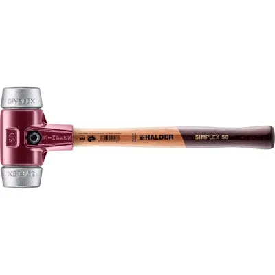 Produktbild von Halder Schonhammer Durchmesser 50mm 1380g Simplex mit Schlageinsatz silber / W-Metall - 3009050