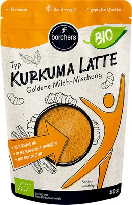 Produktbild von BORCHERS Kurkuma Latte - Goldene Milch-Mischung 80g