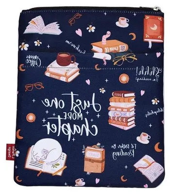 Immagine prodotto di Boekhoes met rits en voorvak voor paperback boeken - Boekomslag voor 38 x 20 cm - Geschenkidee für Buchliebhaber