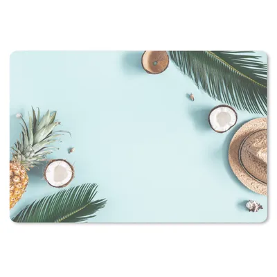 Produktbild von MuchoWow® Mauspad Mousepad Sommer - Obst - Blau 27x18 cm - Mousepads - Maus Mat - Pad - Mausunterlage - Büroartikel - Desk Matten