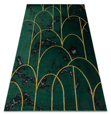 Zdjęcie produktu dla Dywan EMERALD ekskluzywny 1016 glamour, stylowy art deco, marmur butelkowa zieleń / złoty zielony 180x270 cm