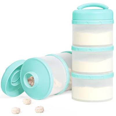 Produktbild von Termichy Milchpulver Portionierer Baby Stapelbar Milchpulver Aufbewahrungsbox 2 Stück (Minzgrün)