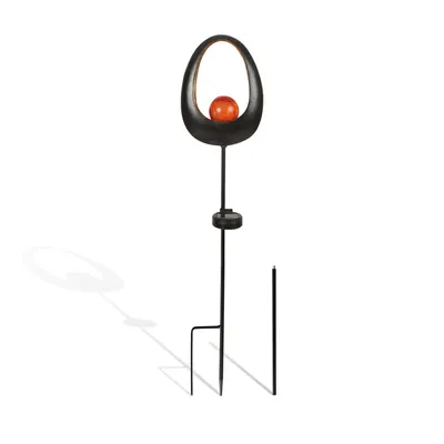 Produktbild von Solarlampe Garten Oval – LED Flammenleuchte wetterfest aus Metall, Solarleuchte für Außen, dekorative Garten Deko mit Flammeneffekt