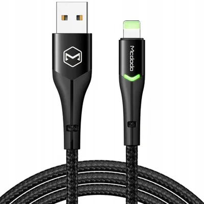 Obrázok produktu pre Mcdodo Usb Lightning Rýchlonabíjací Kábel 36W Pre Iphone 13 14 1M Led Black