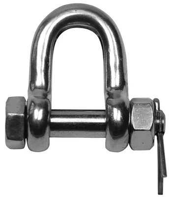 Produktbild von Rundschäkel mit Sicherungsbolzen, geschmiedet, Edelstahl A4 AISI 316, 8mm