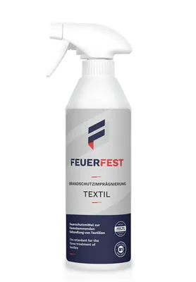 Produktbild von FEUERFEST® Brandschutzimprägnierung für Textilien – DIN 4102 B1 - 500ml – Flammschutzmittel, Brandschutzspray, Brandschutzmittel, Feuerschutzspray