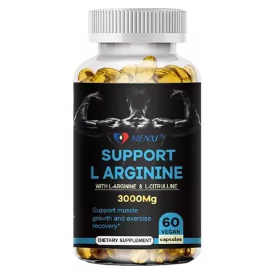 Immagine prodotto di L-Arginina Supporto 3000mg (60 capsule) integratore alimentare, muscoli, resistenza, sistema immunitario, salute maschile, vitalità