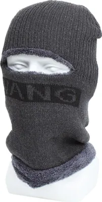Produktbild von INF Thermo-Strickmütze mit Windschutz - Gesichtsmaske & Halswärmer für Radfahrer Grau