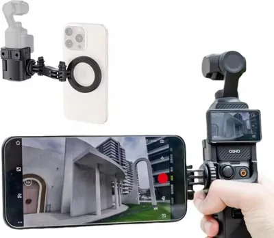 Zdjęcie produktu dla Mocowanie Uchwyt MagSafe Magnes do Telefonu iPhone na DJI Osmo Pocket 3 / JJC / EA-OP3MS