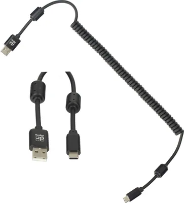 Produktbild von Minadax Digirig USB-A zu USB-C Kabel 40-150cm | abgeschirmt | RF-gefiltert | 3A Ladekapazität | Ferritkerne an den Enden