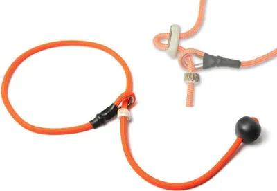 Produktbild von Mystique® Field trial Kurzführer 6mm mit Zugbegrenzung neon orange 80cm