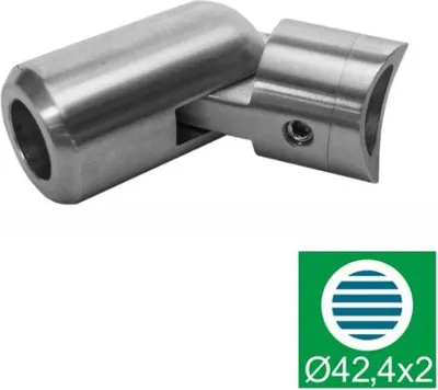 Immagine prodotto di Portacanne di riempimento Portacanne a croce con snodo rotondo 42,4 Tubo per canne di riempimento 12,0 Ringhiera Ringhiera V2A in acciaio inox