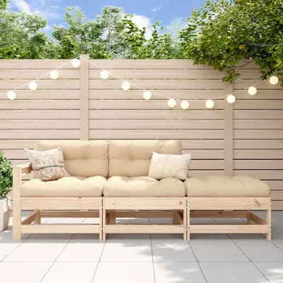 Produktbild von CLORIS 3-tlg. Garten-Lounge-Set Massivholz Kiefer, 23,15 kg