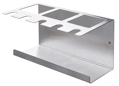 Immagine prodotto di Portaspazzolini da parete, in acciaio inossidabile argentato, per spazzolini elettrici e tubetti di dentifricio