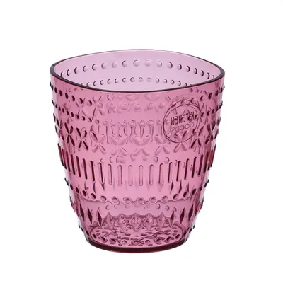 Produktbild von Trinkglas - Becher - Kunststoff - 345ml - mit Muster - pink