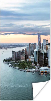 Produktbild von MuchoWow® Poster Luftaufnahme von New York 20x40 cm - Plakat - Foto