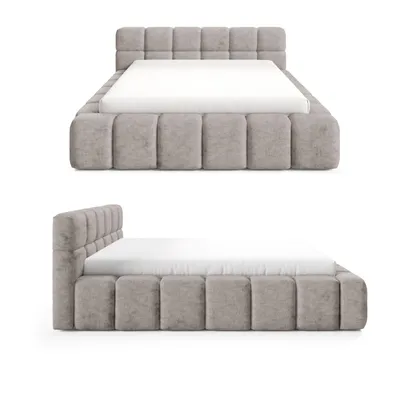 Produktbild von Dekori Polsterbett 180x200 NUBO PREMIUM Wolkenbett mit Bettkasten, Chenille Stoff - Beige (Perfect Harmony 04)