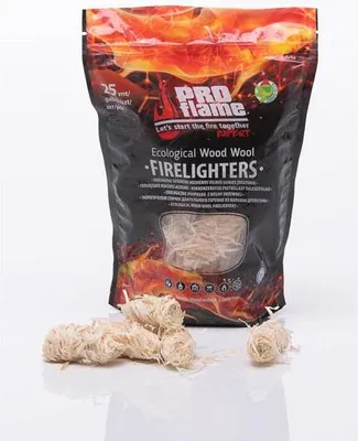 Produktbild von 25x Anzündwolle Kaminanzünder Grill Holz Ofen Anzünder Holzwolle Feueranzünder