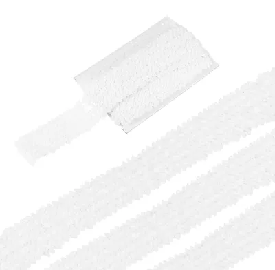 Paillettenborte, elastisch, 4,6 m x 4,8 cm, PVC, weiß
