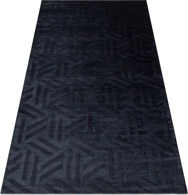 Produktbild von Teppich PEARL 51326E schwarz - Geometrisch exklusiv, strukturell Schwarz 192x290 cm