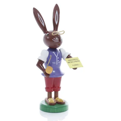 Productafbeelding van Paasfiguur: konijn "Opa", hoogte ongeveer 9 cm. Nieuw