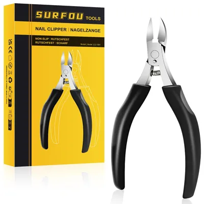 Image de SURFOU, coupe-ongles pour pieds, pince à ongles en acier inoxydable pour les ongles épais des pieds