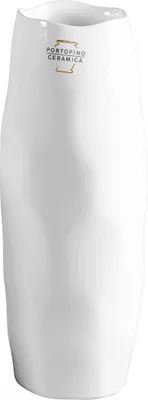 Produktbild von Portofino-Ceramica 3577/30 Rivello Vase, Keramik, rund, glasiert, Ø 12 x 30cm, weiß