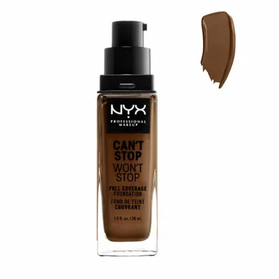 Immagine prodotto di NYX Professional Makeup Can't Stop Won't Stop Fondotinta a copertura totale Cacao 30ml