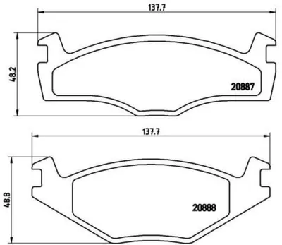 Produktbild von Brembo Bremsbelagsatz, Scheibenbremse Vorderachse P 85 005