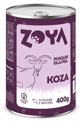 Imagen del producto de Comida húmeda para perros ZOYA, sabor a cabra, 6 latas de 400g