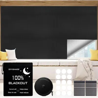 Produktbild von Solidchoice – Verdunkelungsrollo – Schwarz, 145 x 400 cm
