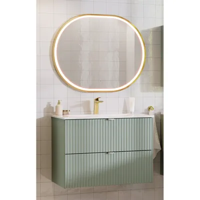 Produktbild von Badmöbel Set 2-teilig mit 80cm Waschtisch, grün, NEWPORT-56-GREEN